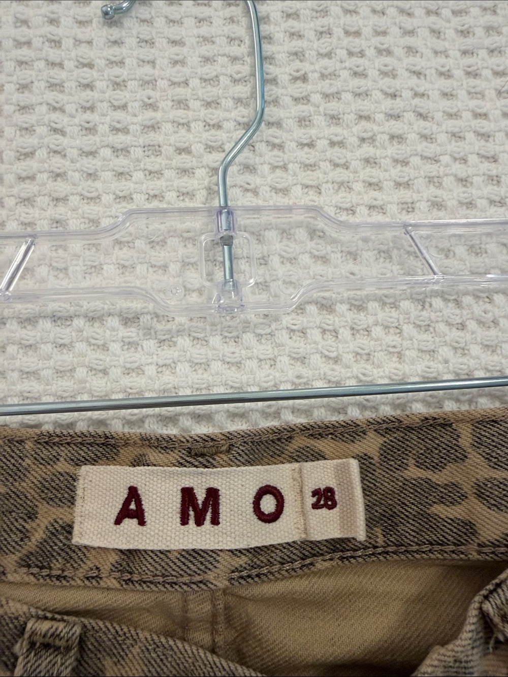 AMO Leopard-Print High-Rise Jeans - Brown - Picture 2 of 5